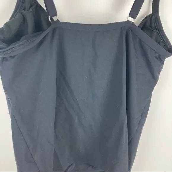Lands End Black Swim Top Tankini Sz 8 - Picture 3 of 7